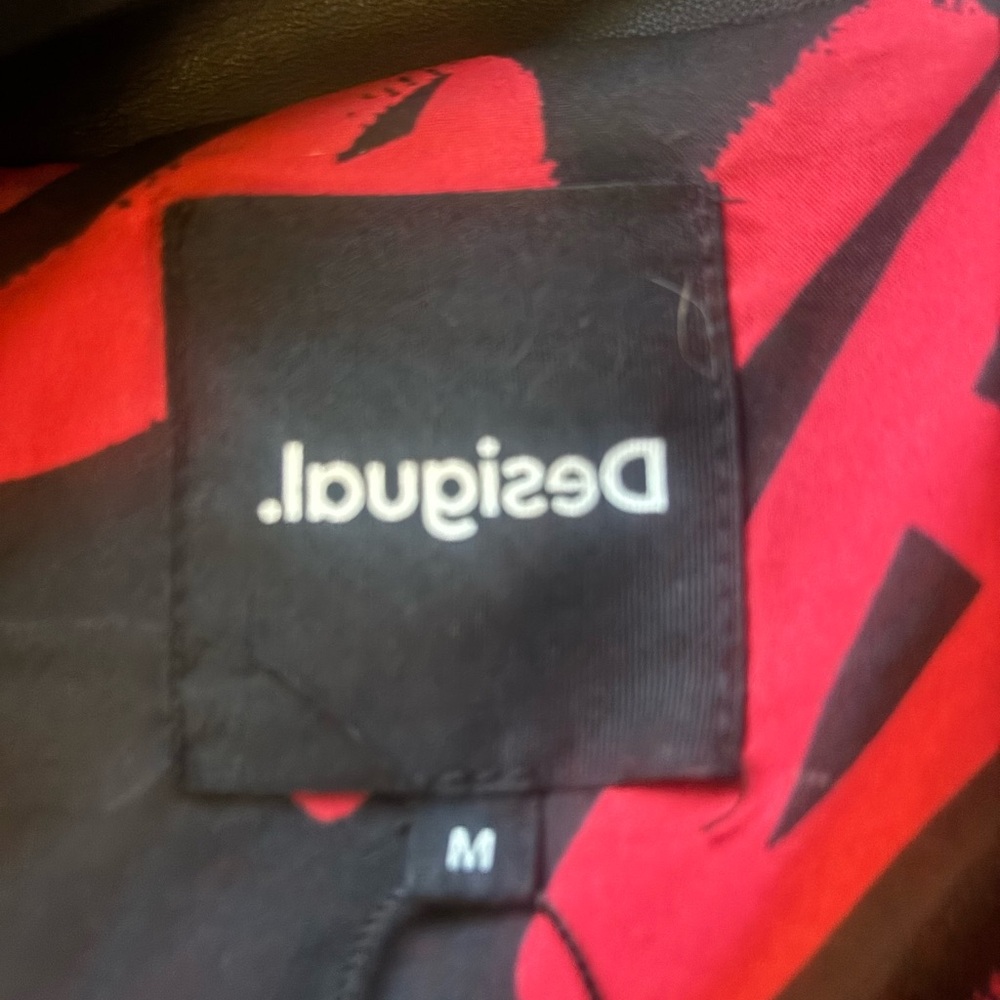 Desigual Multicolor Faux-Fur Jacket with Leather Trim - Picture 5 of 5